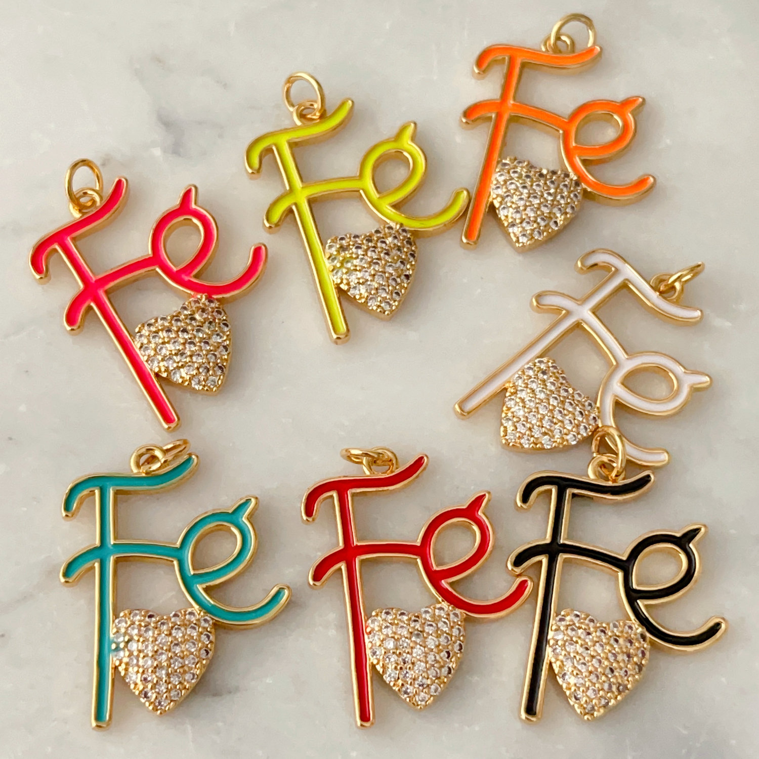 Enamel Fe charm