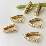 Pave triangle earrings
