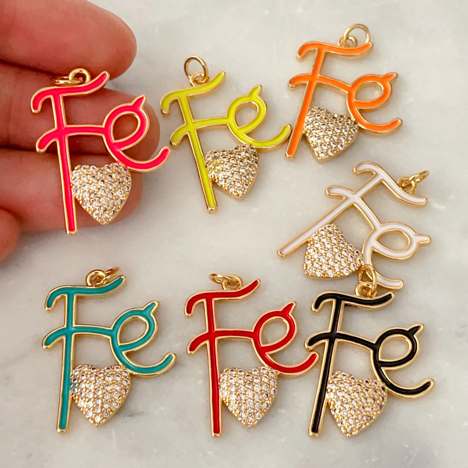 Enamel Fe charm