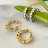 Smimple zircon hoops