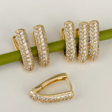 Pave triangle earrings