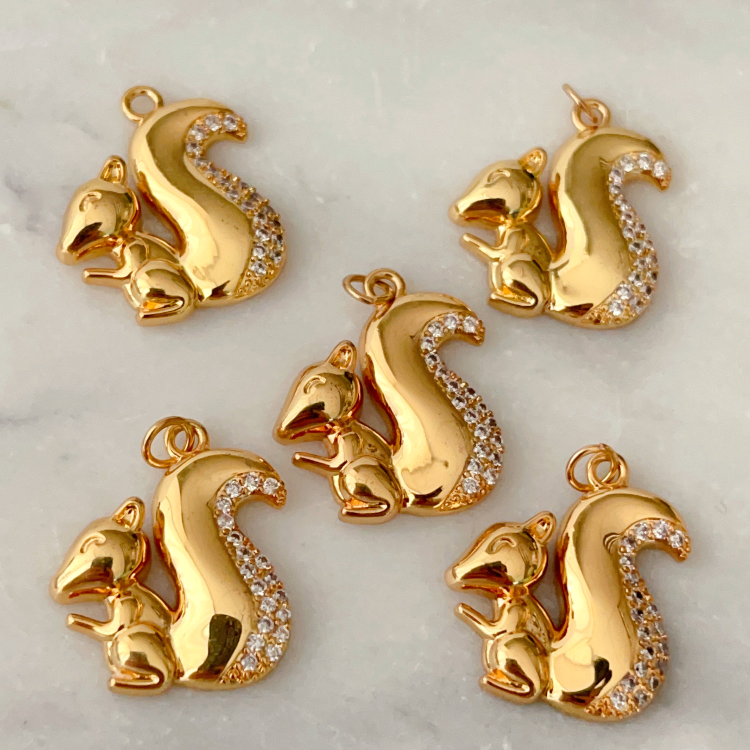 Pave squirrel charm