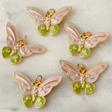 Pink butterfly charm