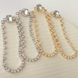 Long crystal earrings
