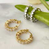 Smimple zircon hoops