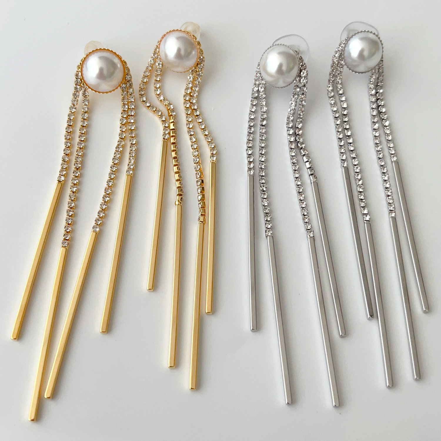 Long chain tassel earrings