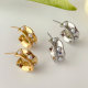 Small pearl hoops earrings