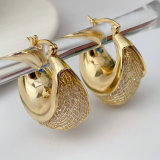 Crystal hoops earrings