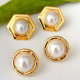 Big pearl earrings stud