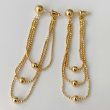 Ball chain tassel earrings