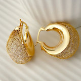 Crystal hoops earrings