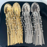 Fashion long metal tassel earrings for part