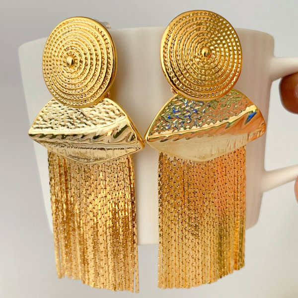 Big party metal earrings