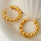 Metal twist hoops earrings