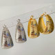 Metal leaf earrings 35mm