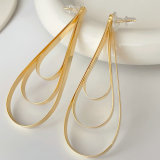 Speacil metal long party earrings