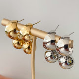 Gold ball drop earrings