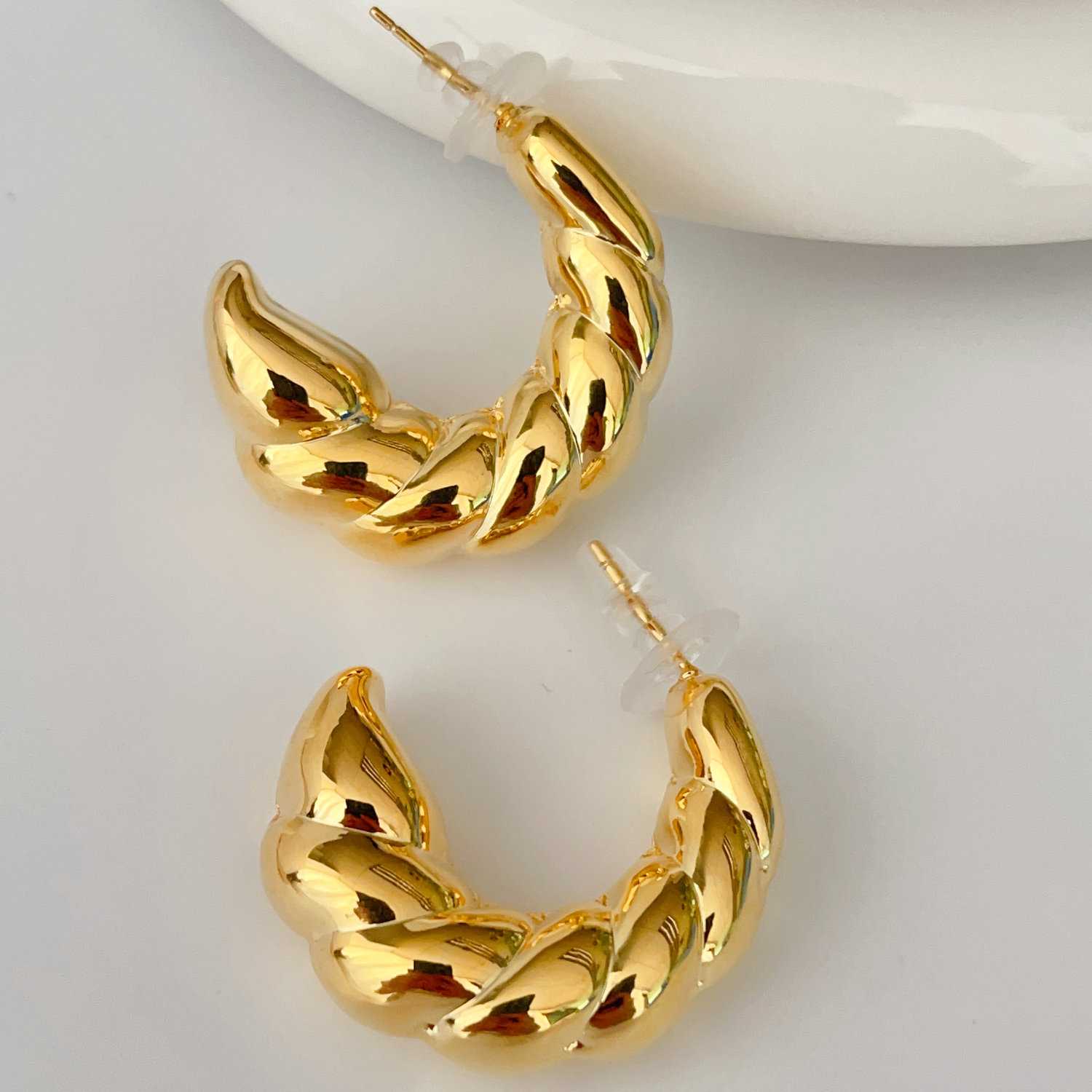 Chunky twist earrings
