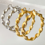 Metal twist earrings 60mm