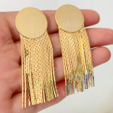Trend metal tassel earrings
