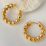 Metal twist hoops earrings