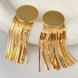 Trend metal tassel earrings