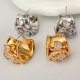 Heavy zircon hoops earrings