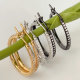 Simple zircon hoops earings