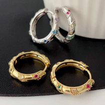 Colorful hoops earrings