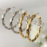 50cm simple twist hoops earrings