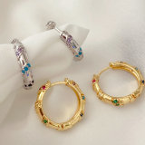 Colorful hoops earrings
