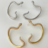 Pave snake earrings cuff