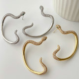 Pave snake earrings cuff