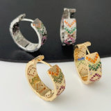 Colorful hoops earrings