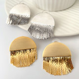 Chain tassel earrings