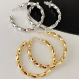 50cm simple twist hoops earrings