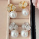 Flower pearl earrings