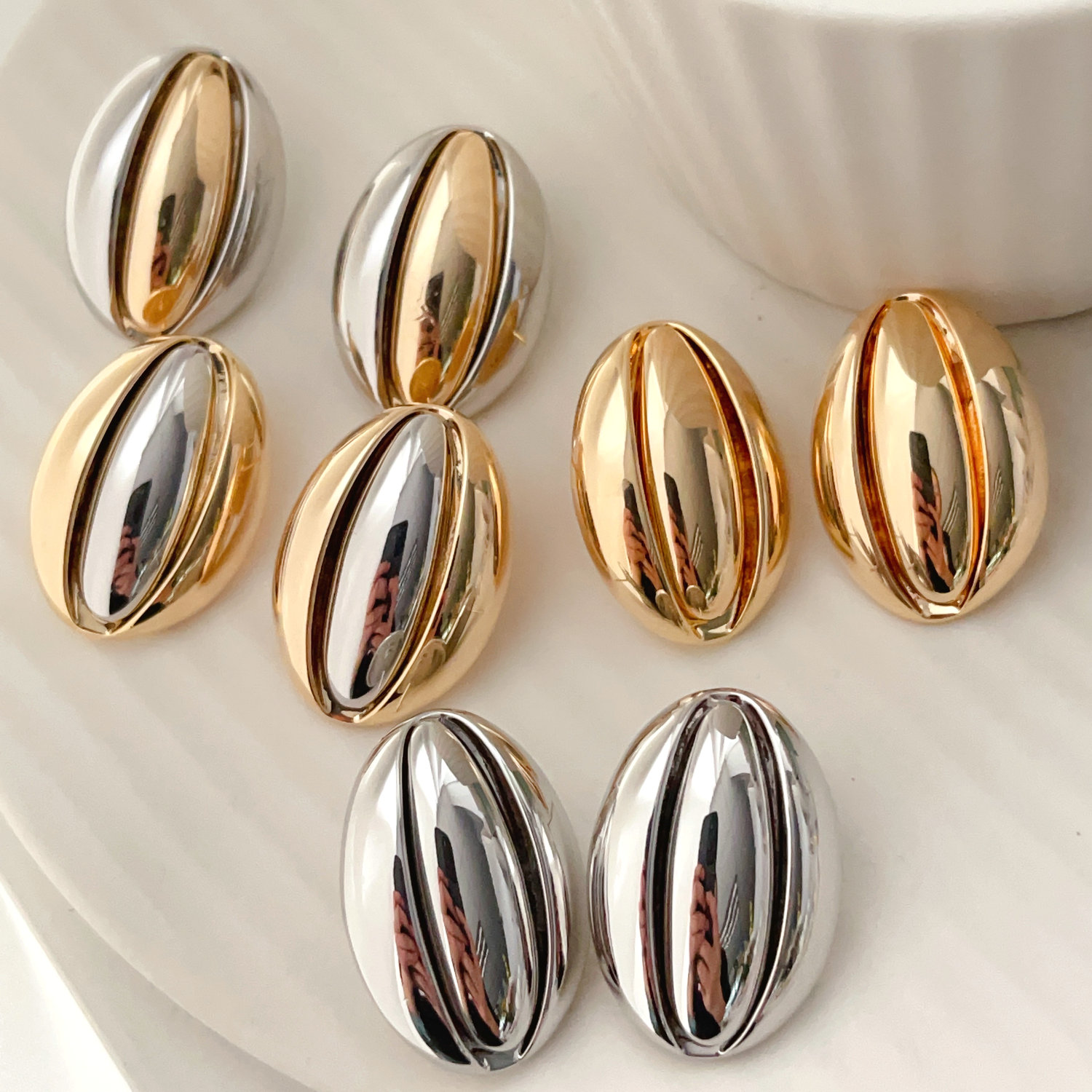 Sunflower seed earrings