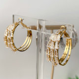 Big zircon hoops