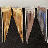 Fashion zircon long earrings