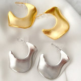 S shape metal earrings