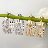 Big zircon hoops