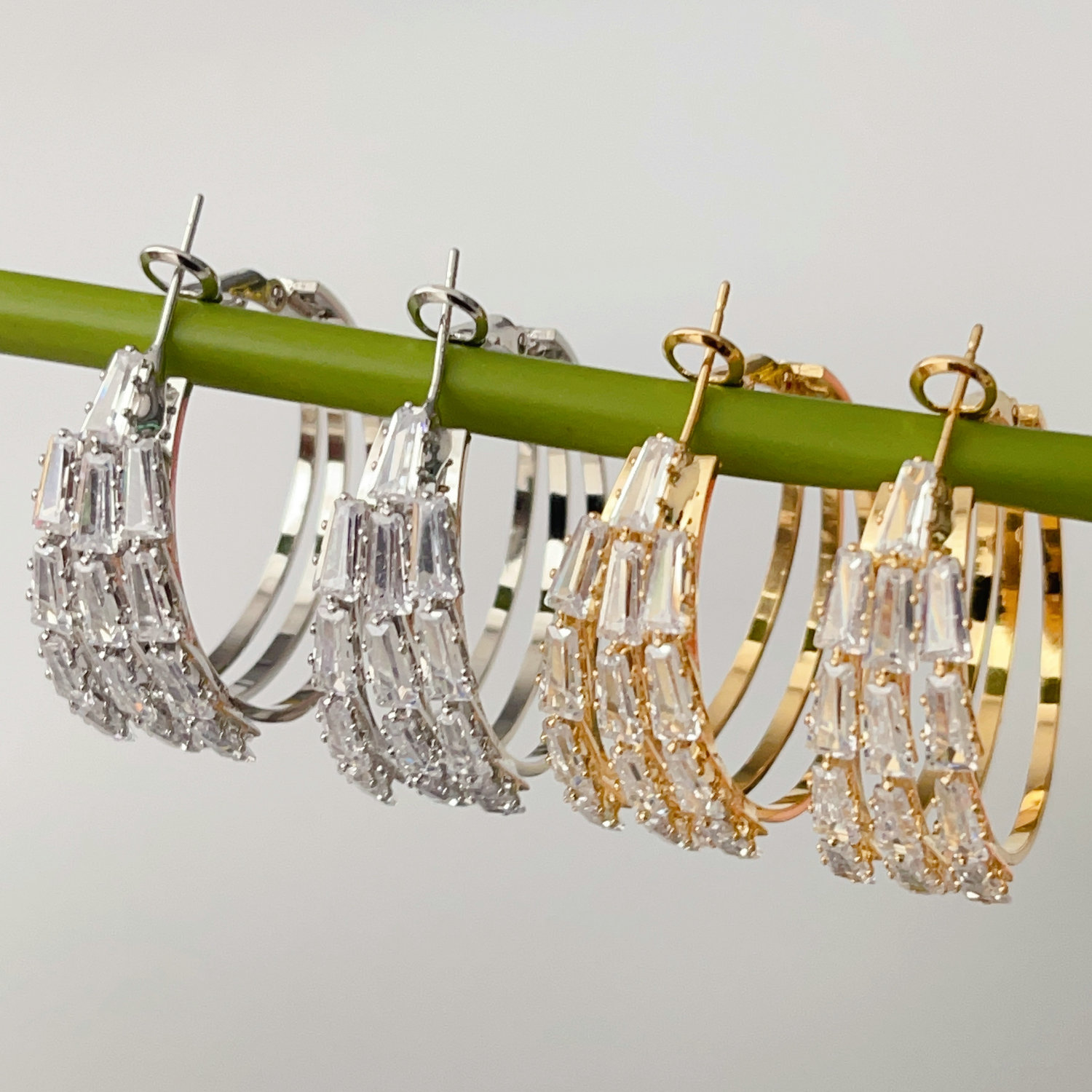 Big zircon hoops