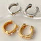 Square pearl earrings