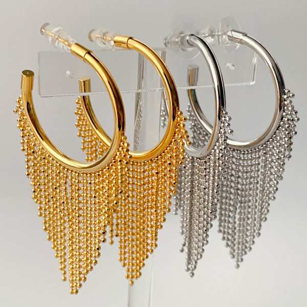 Small beads tassel hoops