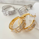 Big zircon hoops