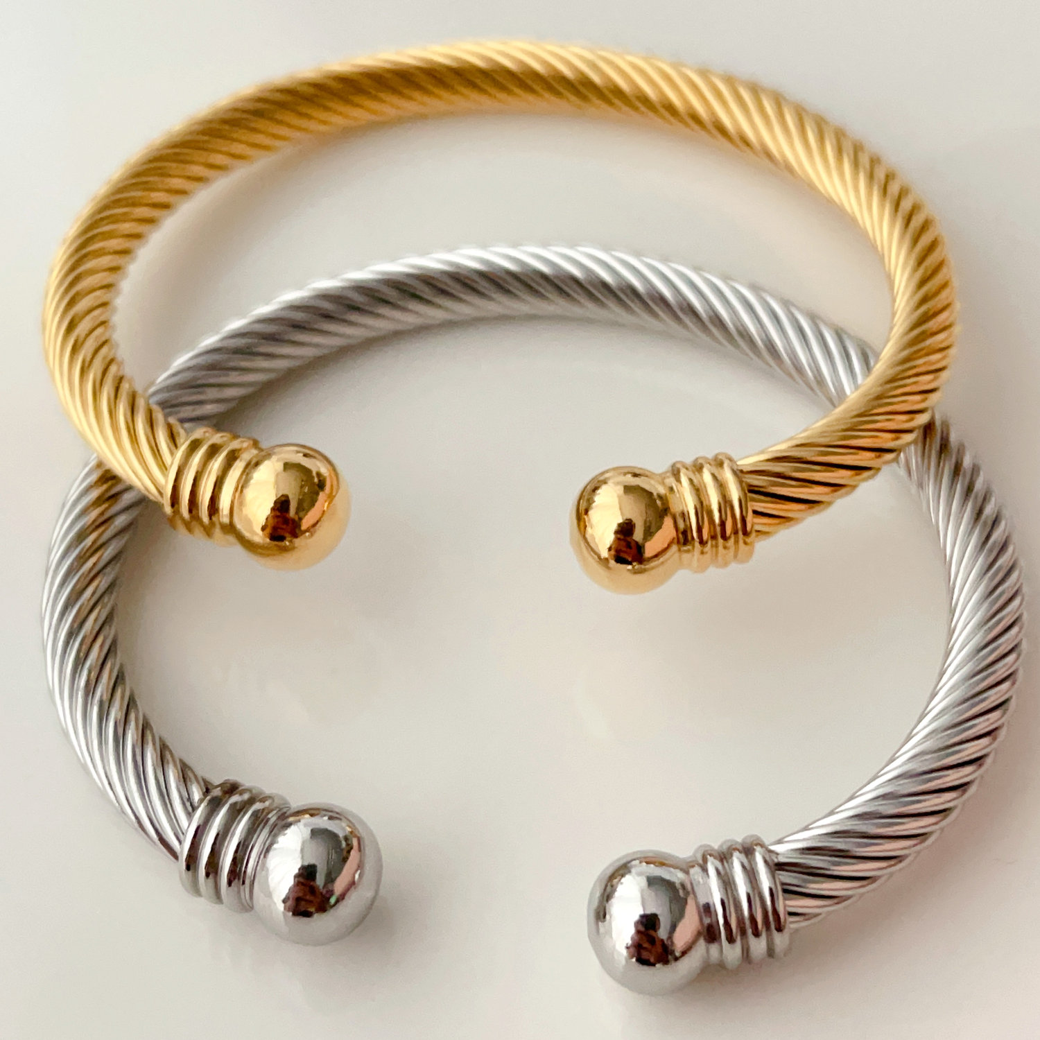 Stainless Steel Twist Bangle