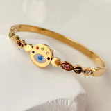 18K Gold Plated Stainless Steel Evil Eye Bracelet
