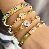 18K Gold Plated Stainless Steel Evil Eye Bracelet