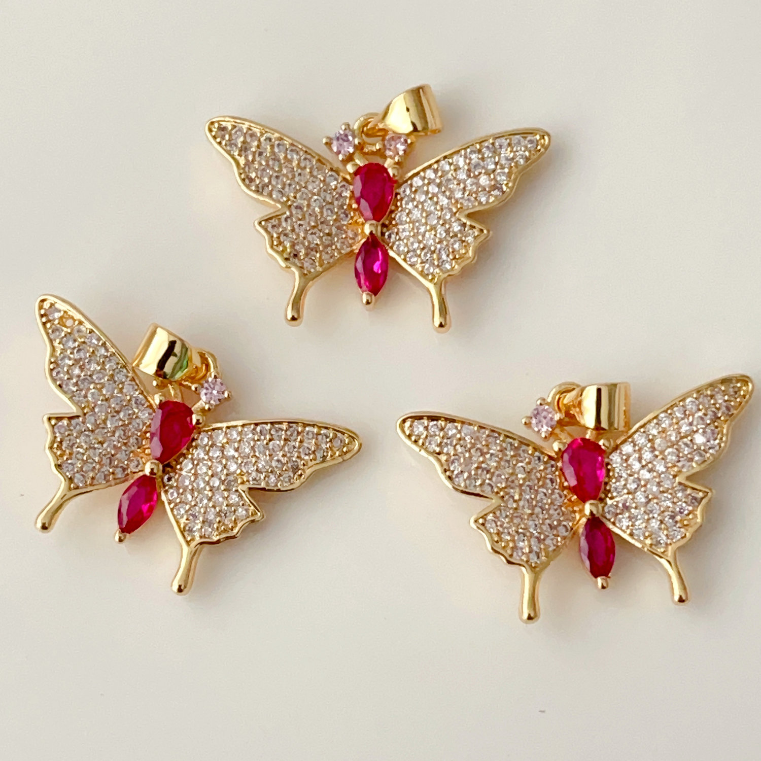 Pave Butterfly Charm